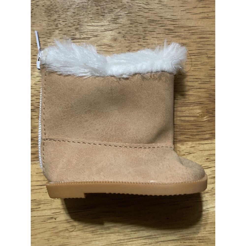 Light BROWN Suede Fringed MOCCASIN BOOTS fits 18" American‎ Girl DOLL SHOES - Picture 4 of 6